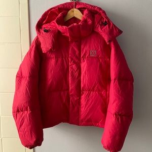 66 Degrees North Iceland Winter Down Recycled Puffer Jacket Coat Removable Hood